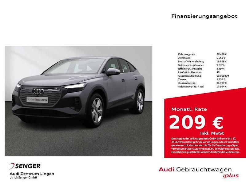 Kieselgrau Gebraucht 2022 Audi Q4 Sportback e-tron Basis SUV | 26.480 € (Fairer Preis) - Bild 1/4