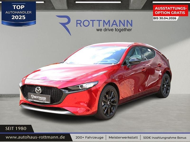 Neu Mazda 3 Homura-Line 140 PS (102 kW) 2025 Rot Limousine