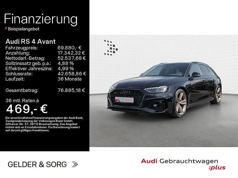 Mythosschwarz metallic Gebraucht 2022 Audi RS4 Ambiente Kombi | 69.880 € (Fairer Preis) - Bild 1/4