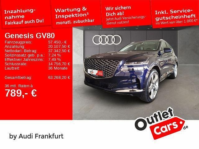 Blau Gebraucht 2024 Genesis GV80 Sport Limousine | 57.450 € (Guter Preis) - Bild 1/2