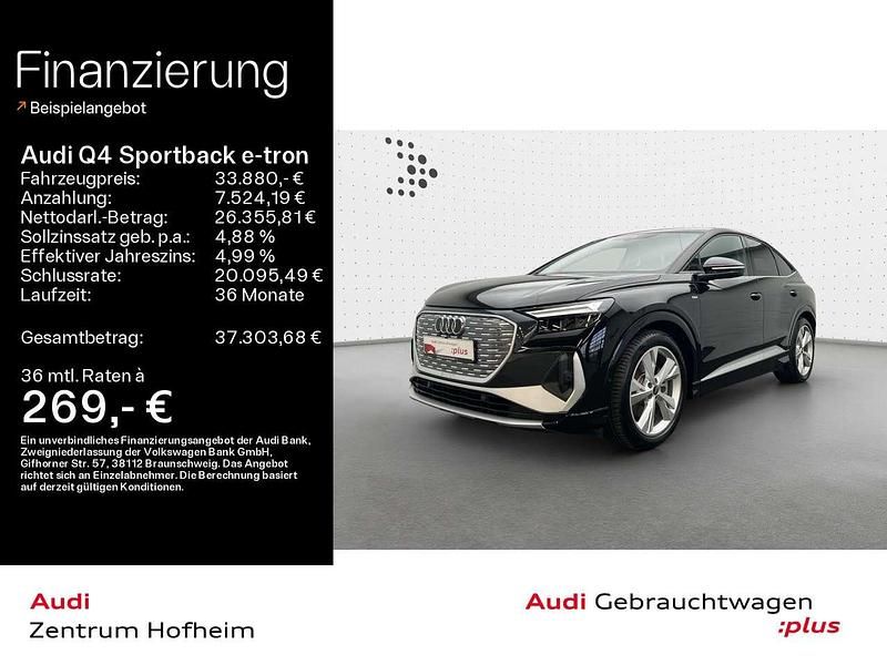 Mythosschwarz metallic Gebraucht 2022 Audi Q4 e-tron S-Line SUV | 31.699 € (Guter Preis) - Bild 1/4