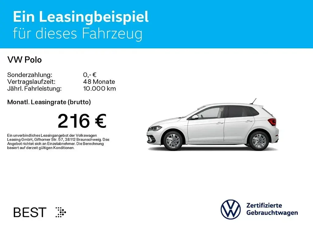 Gebraucht VW Polo Style 95 PS (69 kW) 2022 Weiß Kleinwagen