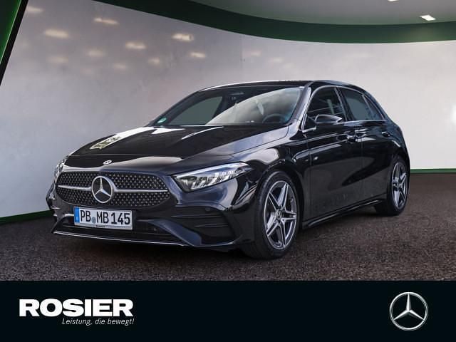 Schwarz / nachtschwarz Gebraucht 2025 Mercedes A200 AMG line Limousine | 38.680 € (Teuer) - Bild 1/4