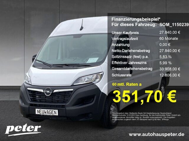 Cassablanca weiß Gebraucht 2024 Opel Movano Edition Van | 27.840 € (Superpreis) - Bild 1/4