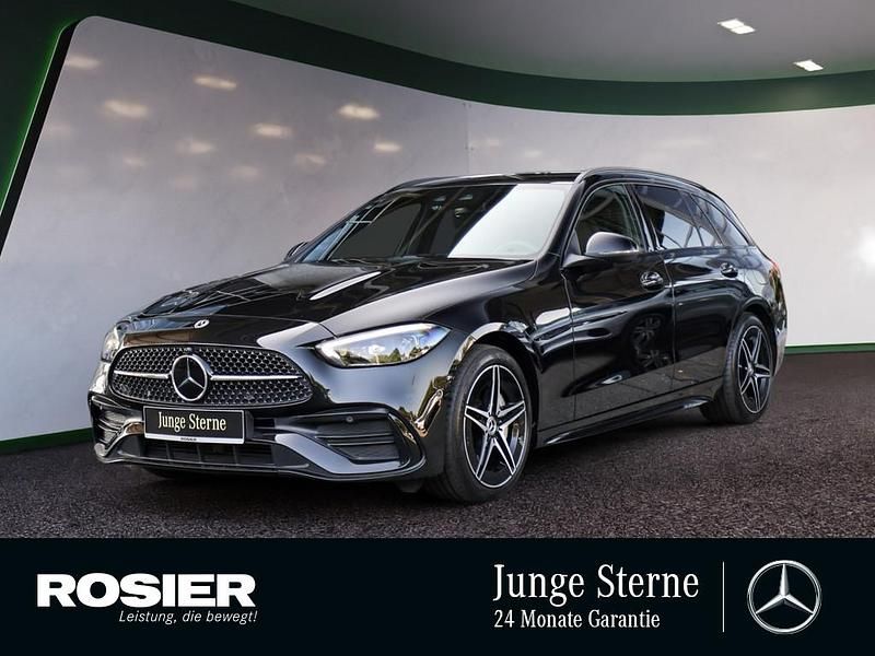 Schwarz / obsidianschwarz Gebraucht 2023 Mercedes C300 AMG Kombi | 43.147 € (Teuer) - Bild 1/4