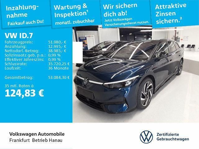 Aquamarinblau metallic/schwarz Gebraucht 2025 VW ID.7 Pro Limousine | 51.980 € - Bild 1/4