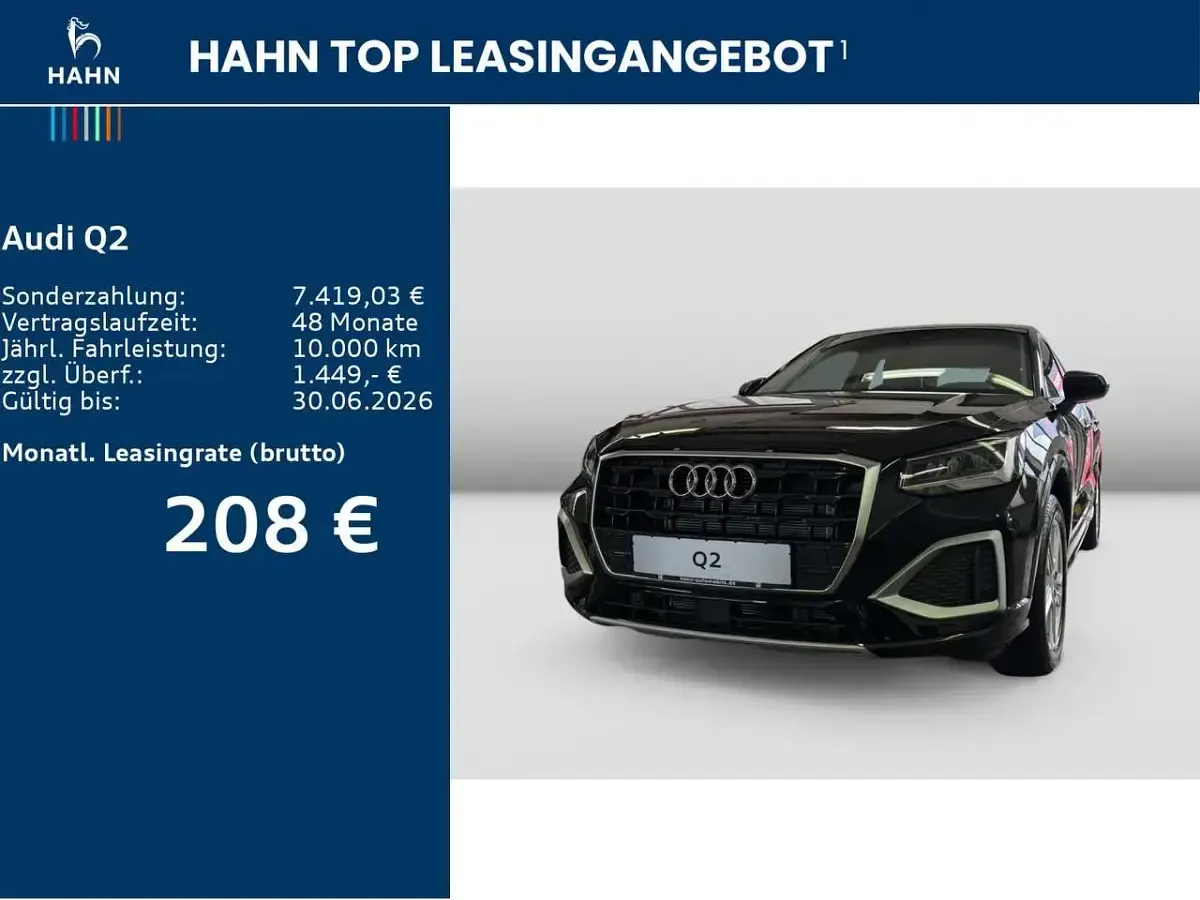 Neu Audi Q2 Advanced Plus 116 PS (85 kW) 2026 Brillantschwarz SUV