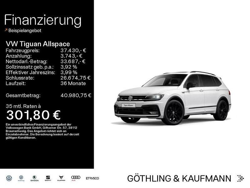 Pure white Gebraucht 2021 VW Tiguan Allspace Highline SUV | 37.430 € (Fairer Preis) - Bild 1/4