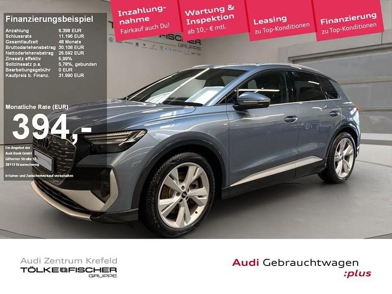 Geysirblau (metallic) Gebraucht 2021 Audi e-tron S-Line SUV | 30.188 € (Superpreis) - Bild 1/4