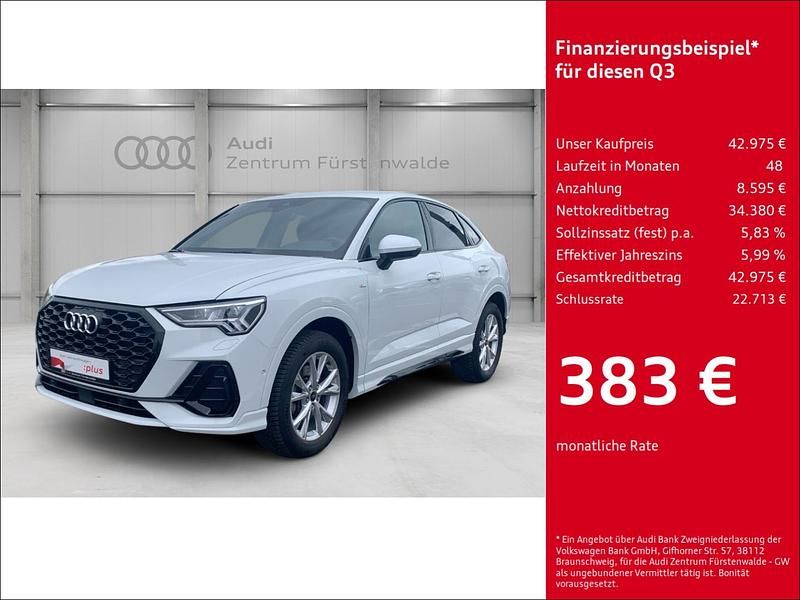 Weiss Gebraucht 2023 Audi Q3 Sportback S-Line SUV | 42.975 € (Fairer Preis) - Bild 1/4