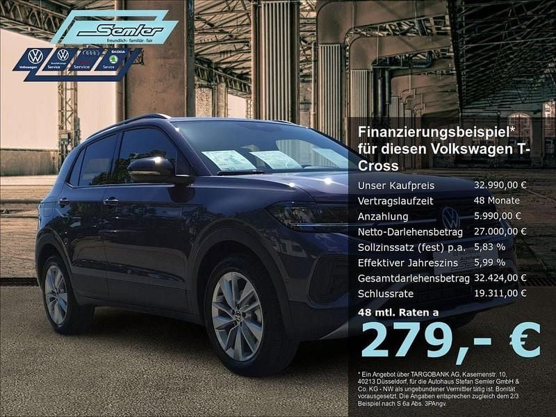 Grau Gebraucht 2025 VW T-Cross Goal SUV | 32.990 € (Fairer Preis) - Bild 1/4