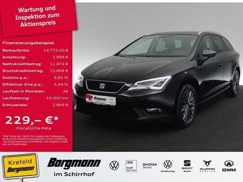 Schwarz / midnightblack Gebraucht 2016 Seat Leon ST CONNECT Kombi | 14.772 € (Fairer Preis) - Bild 1/4