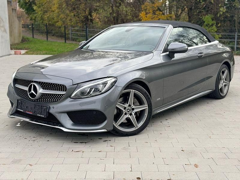 Grau Gebraucht 2017 Mercedes C220 AMG line Cabrio | 19.990 € (Superpreis) - Bild 1/4