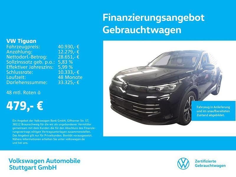 Schwarz Gebraucht 2024 VW Tiguan Elegance SUV | 40.930 € (Fairer Preis) - Bild 1/4