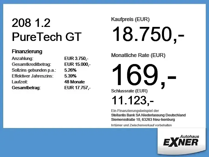 Gebraucht Peugeot 208 GT 101 PS (74 kW) 2024 Perla nera Kleinwagen
