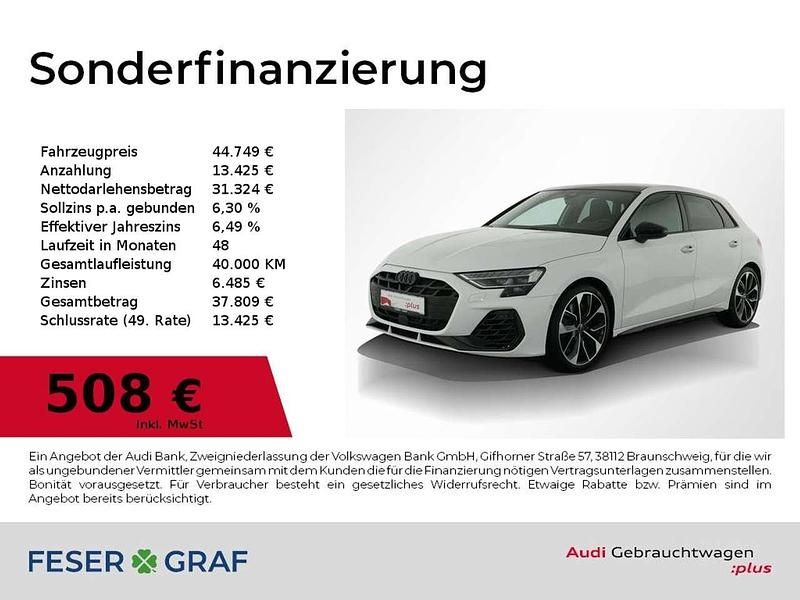 Arkonaweiß Gebraucht 2024 Audi S3 Sport Limousine | 44.749 € (Guter Preis) - Bild 1/2