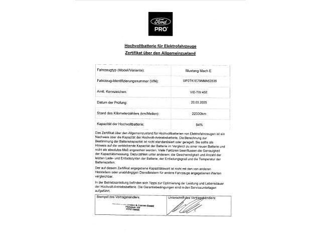 Gebraucht Ford Mustang Mach-E Extended Range 216 kW (294 PS) 2023 Rot SUV