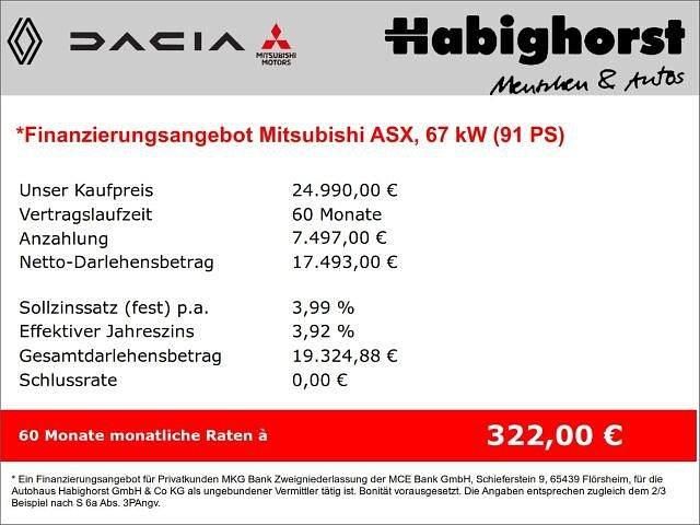 Neu Mitsubishi ASX Diamant Edition 91 PS (66 kW) 2025 Metallic SUV