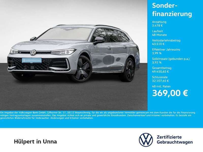 Oyster silver metallic Gebraucht 2024 VW Passat R-line Kombi | 46.988 € (Teuer) - Bild 1/3