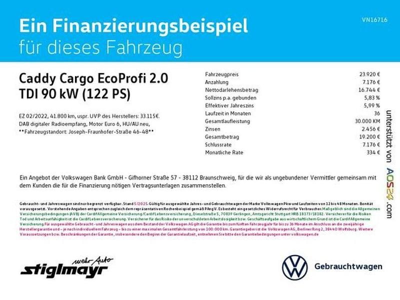Gebraucht VW Caddy 122 PS (89 kW) 2022 Candyweiß Van / Kleinbus
