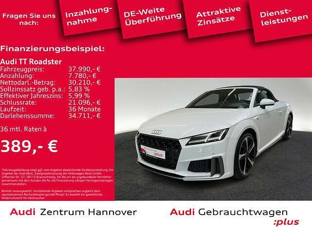Gebraucht Audi TT Roadster S-Line 197 PS (144 kW) 2022 Gletscherweiß metallic Cabrio