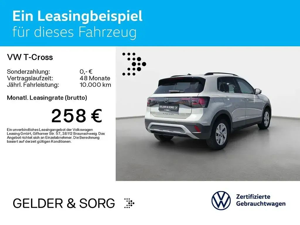 Gebraucht VW T-Cross Life 116 PS (85 kW) 2025 Grau SUV