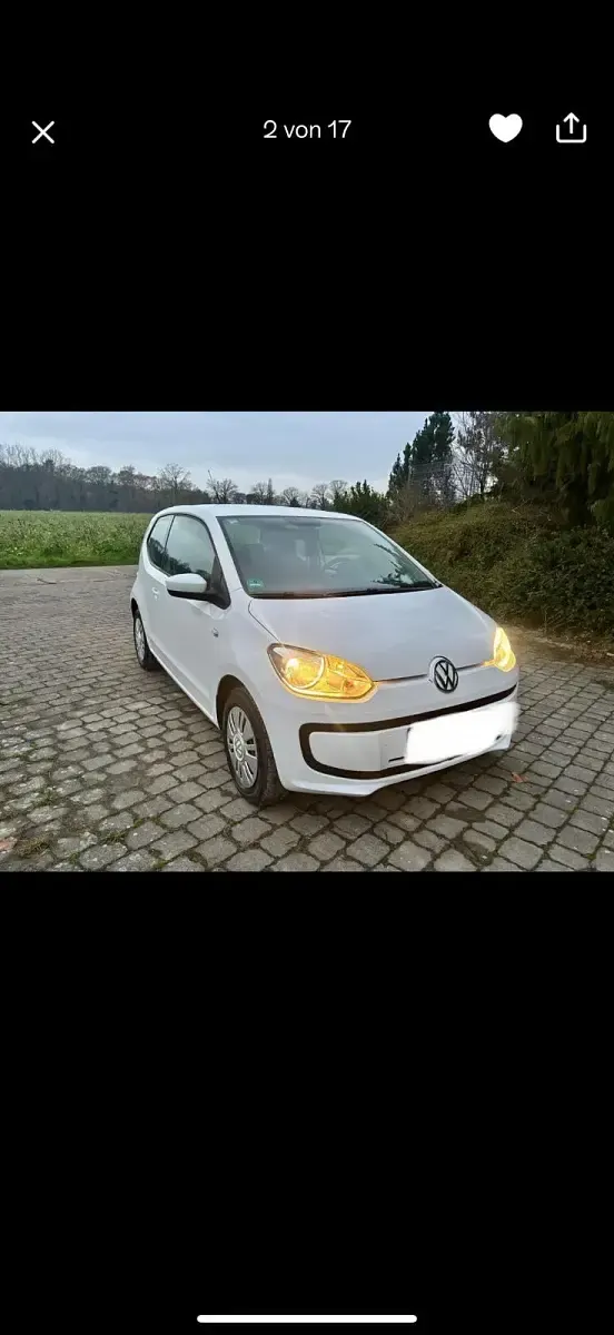 Gebraucht VW up! 60 PS (44 kW) 2012 Weiß Kleinwagen