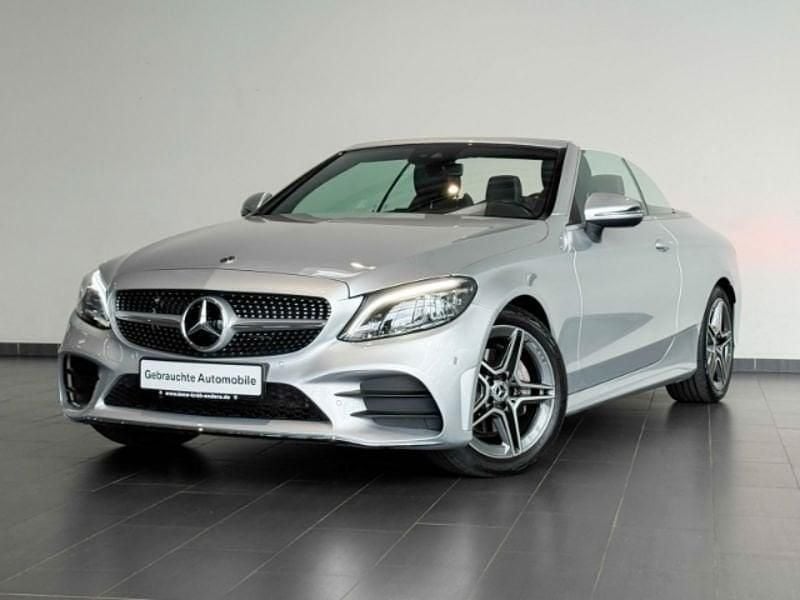 Silber Gebraucht 2019 Mercedes C200 AMG line Cabrio | 33.990 € (Fairer Preis) - Bild 1/4