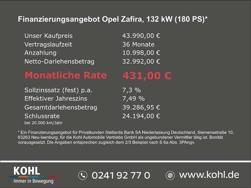 Neu Opel Zafira 179 PS (131 kW) 2026 Karbon schwarz (metallic) Van / Kleinbus