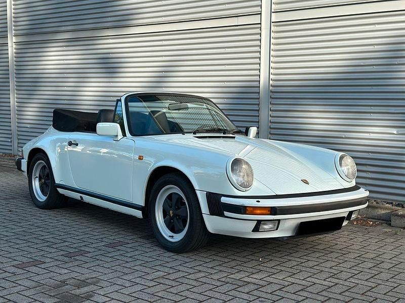 Weiß Gebraucht 1987 Porsche 911 Carrera Cabriolet Cabrio | 85.000 € - Bild 1/4