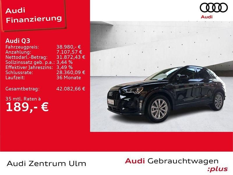 0e mythosschwarz metallic Gebraucht 2025 Audi Q3 Advanced Plus SUV | 38.980 € (Fairer Preis) - Bild 1/4