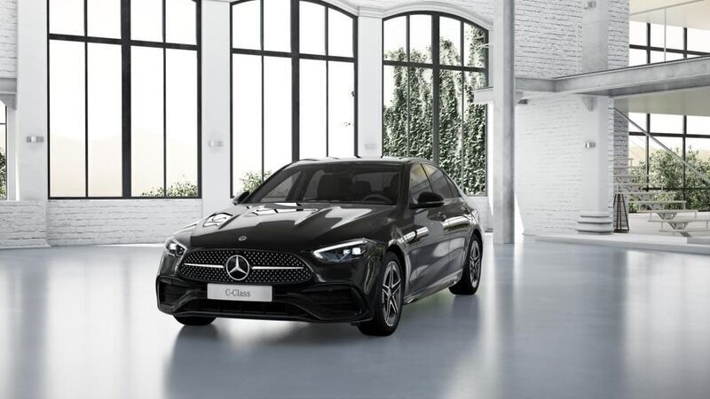 Unilack schwarz Gebraucht 2023 Mercedes C220 AMG Limousine | 43.390 € (Teuer) - Bild 1/4