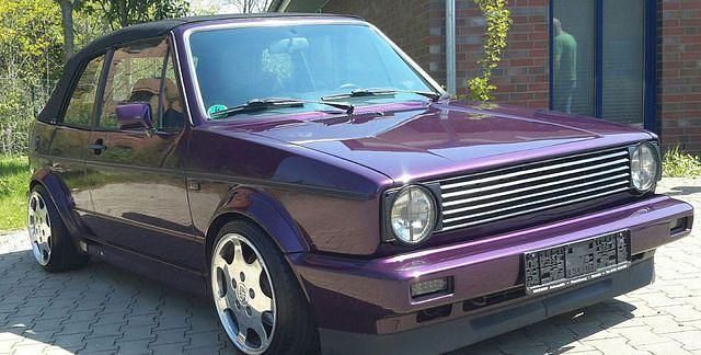Violett metallic Gebraucht 1992 VW Golf Cabriolet Cabrio | 6.000 € - Bild 1/4