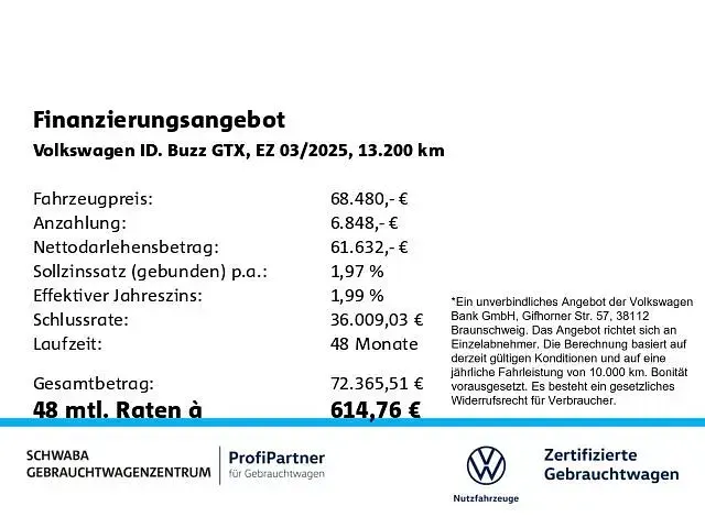 Gebraucht VW ID. Buzz GTX 250 kW (340 PS) 2025 Kirschrot Van / Kleinbus