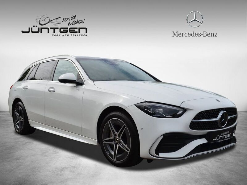 Polarweiß Gebraucht 2022 Mercedes C300e AMG line Kombi | 42.888 € (Teuer) - Bild 1/4