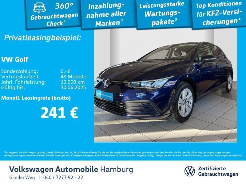 Atlantic blue metallic Gebraucht 2023 VW Golf VIII Life Limousine | 24.190 € (Guter Preis) - Bild 1/3