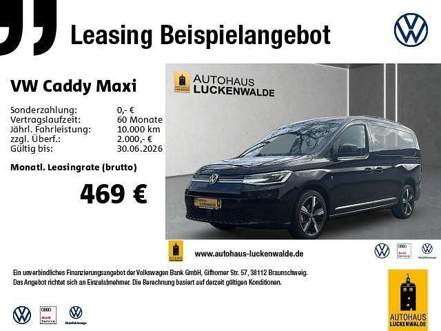Neu VW Caddy Maxi Style 122 PS (89 kW) 2025 Schwarz Van / Kleinbus