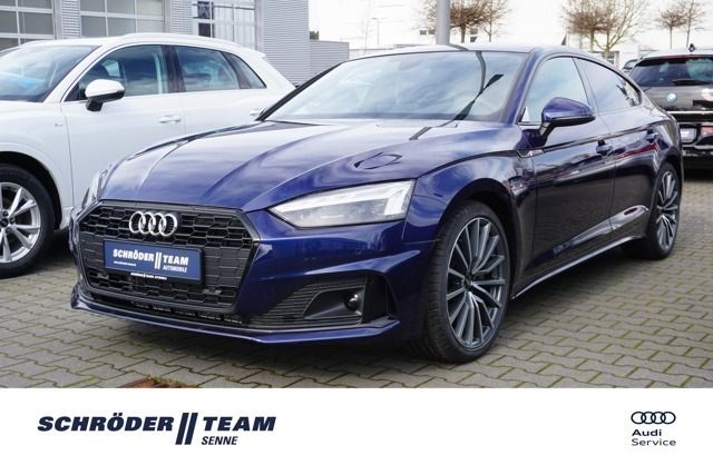 Navarrablau metallic Gebraucht 2023 Audi A5 Sportback Advanced Limousine | 45.980 € (Teuer) - Bild 1/4