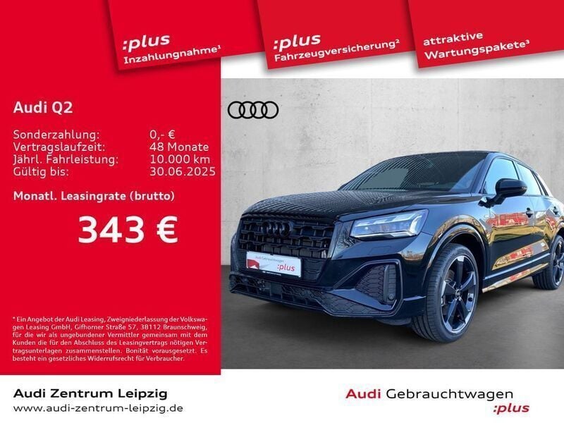 Gebraucht Audi Q2 S-Line 150 PS (110 kW) 2024 Schwarz (mythosschwarz metallic) SUV
