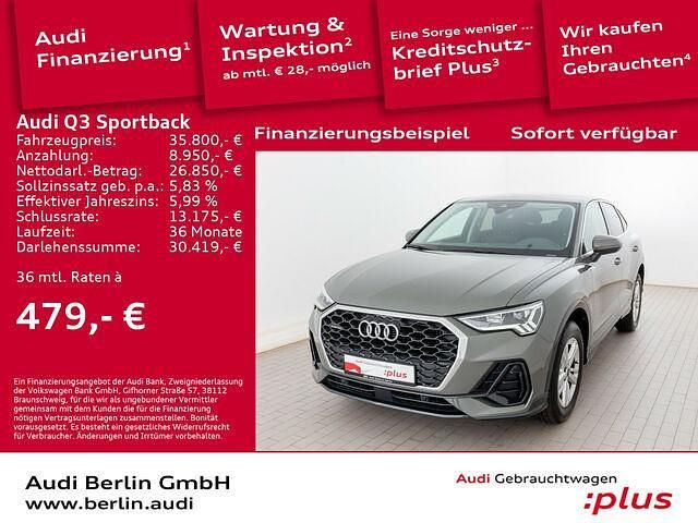 Chronosgrau metallic Gebraucht 2021 Audi Q3 Sportback Premium SUV | 35.800 € (Fairer Preis) - Bild 1/2