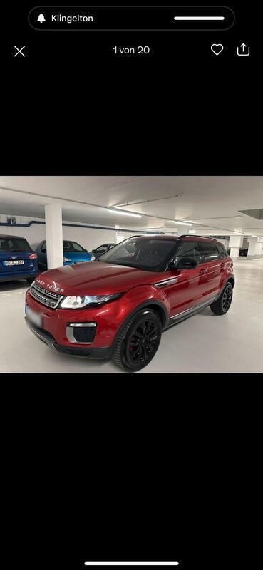 Rot Gebraucht 2016 Land Rover Range Rover evoque SUV | 21.000 € (Teuer) - Bild 1/4