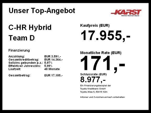 Metalstreamgrau metallic Gebraucht 2018 Toyota C-HR Plus SUV | 17.955 € (Guter Preis) - Bild 1/1