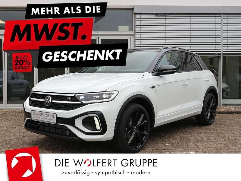 Pure white uni / schwarz uni Neu 2025 VW T-Roc R-line SUV | 39.938 € (Etwas zu teuer) - Bild 1/4