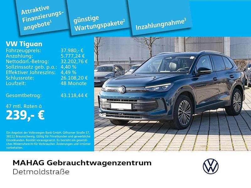 Nightshade blue metallic Gebraucht 2025 VW Tiguan Goal SUV | 37.980 € (Guter Preis) - Bild 1/2
