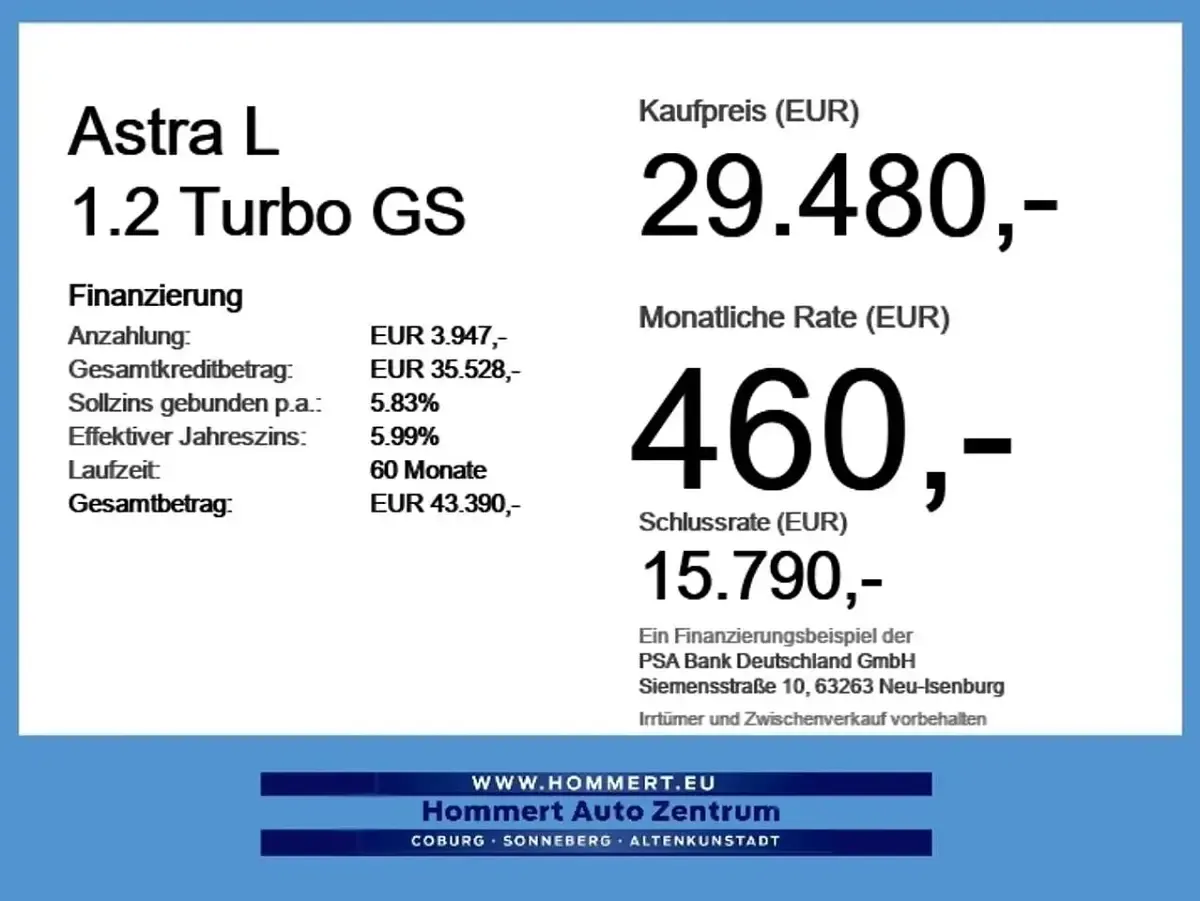 Neu Opel Astra 130 PS (95 kW) 2026 Weiß Limousine
