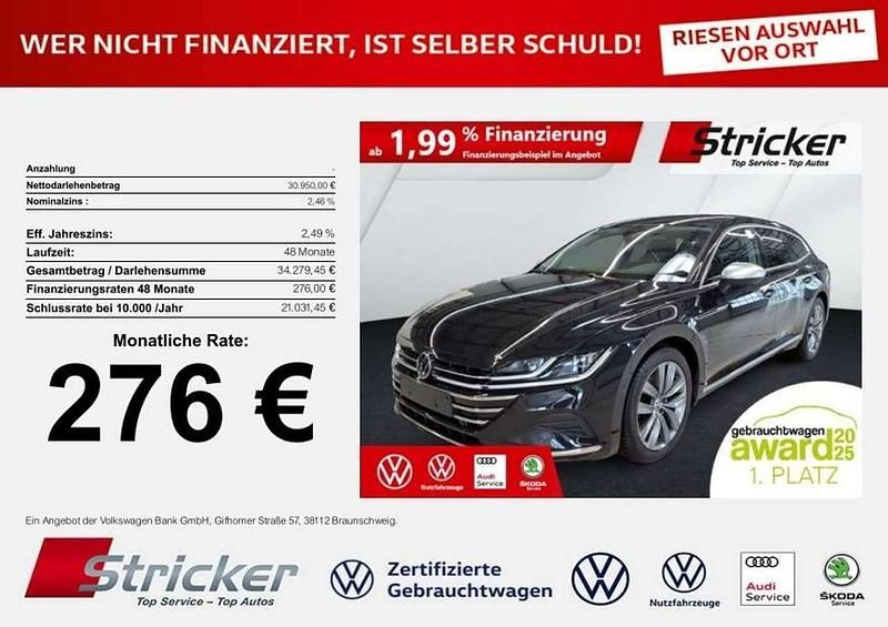 Deep black perleffekt (metallic) Gebraucht 2024 VW Arteon Elegance Kombi | 30.949 € (Superpreis) - Bild 1/3