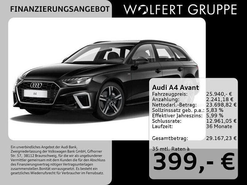 Mythosschwarz metallic Gebraucht 2021 Audi A4 Ambiente Kombi | 25.940 € (Fairer Preis) - Bild 1/4