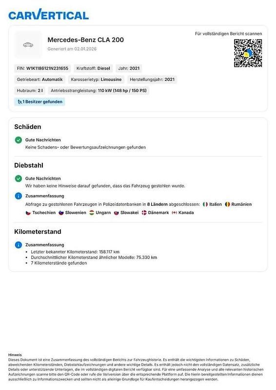 Gebraucht Mercedes CLA200 150 PS (110 kW) 2021 Denimblau  metalliclack Kombi