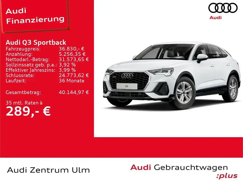 Gebraucht Audi Q3 Sportback Performance 193 PS (141 kW) 2025 Gletscherweiß metallic (metallic) SUV