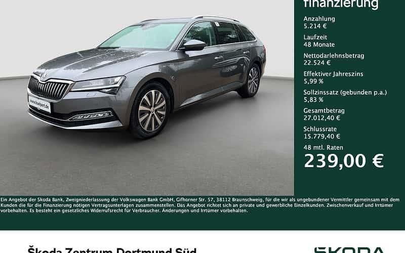 Graphitegrau metallic Gebraucht 2022 Skoda Superb Premium Edition Kombi | 27.738 € (Guter Preis) - Bild 1/4